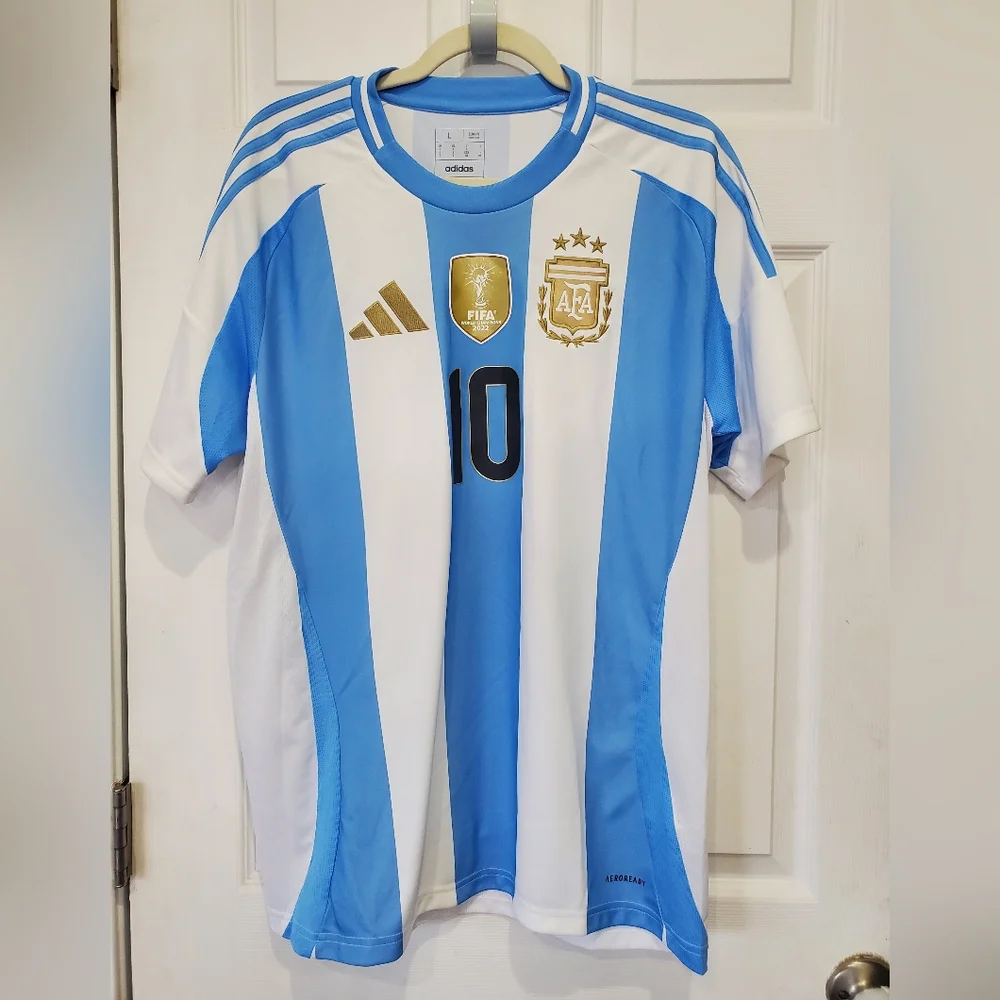Adidas Argentina 2024 Messi 10 Home Jersey AFA Copa America Men Size Large